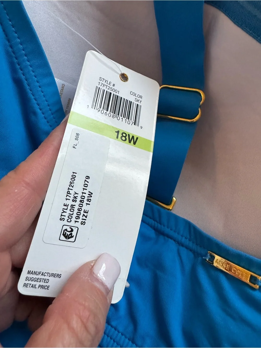 NWT Anne Cole Signature Twist Front Tankini Top